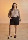Shorts Boyfriend Plus Size Em Sarja Com Elastano Lunender J3539