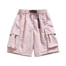 Shorts Cargo Casuais De Verão Para Mulheres Com Cinto E Grandes Bolsos, Bermuda Respirável E Reta