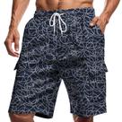Shorts cargo domirica Graffiti Camo Print para homens 2GG