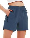 Shorts cargo femininos para caminhada Nomolen Quick Dry Navy Blue M