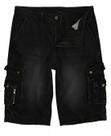 Shorts cargo IDEALSANXUN Jeans para homens, na altura do joelho, pretos 38