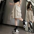 Shorts Cargo Oversized Pretos Y2K Para Mulheres, Estilo Harajuku, Cintura Alta, Moda De Verão S-3XL
