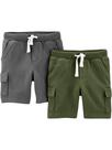Shorts cargo Simple Joys da Carter's Boys Olive/Grey tamanho 4