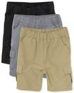Shorts cargo The Children's Place Baby Boys 6-9 meses, pacote com 3
