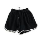 Shorts Casuais Listrados Femininos Estilo Coreano Harajuku Moda De Verão Mini Shorts De Yoga Shorts Casuais Listrados Femininos Estilo Coreano Harajuku Moda De Verão Mini Shorts De Yoga