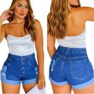 Shorts Cintura Alta jeans Feminino -levanta bumbum