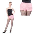 Shorts com babados BellaSous Malco Modes, cintura baixa, rosa claro Shorts com babados BellaSous Malco Modes, cintura baixa, rosa claro