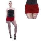 Shorts com babados BellaSous Malco Modes para mulheres em vermelho rubi