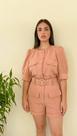 Shorts Com Cinto - Cor Rosa Claro