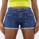 Shorts Consciêcia Jeans Boyfriend Com Bolsos Chapado Frontal