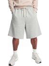 Shorts COOLGYM Baggy Sweat para homens, cinza claro, perna larga