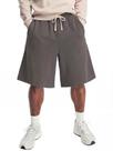 Shorts COOLGYM Baggy Sweat para homens, pernas largas na altura do joelho, cinza