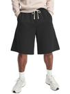 Shorts COOLGYM Baggy Sweat para homens, pernas largas, pretos