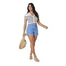 Shorts Cos Alto Max Denim Feminino - Jeans claro