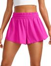 Shorts CRZ YOGA 2 em 1 Cintura Alta Secagem Rápida Roxo G