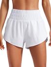 Shorts CRZ YOGA Barra Golfinho Cós Alto com Bolso e Zíper XS