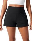 Shorts CRZ YOGA Butterlift Cintura Alta com Bolsos Preto P