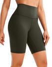 Shorts CRZ YOGA Butterluxe Cintura Alta 20 cm Verde Oliva G