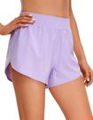 Shorts CRZ YOGA Cintura Média 10 cm de Entrepernas em Tela Lilás