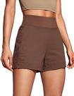 Shorts CRZ YOGA Cintura Média 10 cm para Trilha Secagem Rápida Marrom XL