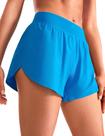 Shorts CRZ YOGA Cintura Média com Fenda 10cm Secagem Rápida Azul XL