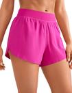 Shorts CRZ YOGA Cintura Média Fenda 10 cm Roxo M
