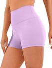 Shorts CRZ YOGA Sensação Nude Cós Alto 7,5 cm Lilás G