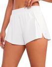 Shorts CRZ YOGA V com Fenda para Corrida Cintura Alta Branco G