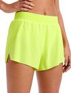 Shorts CRZ YOGA V Split Leves para Corrida Neon Amarelo L