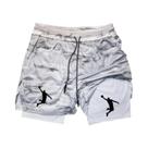 Shorts De Basquete Masculinos Em Malha, Ajustados, De Dupla Camada, Roupas De Fitness Para O Verão