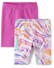 Shorts de bicicleta The Children's Place Mix and Match rosa de 7 a 8 anos Shorts de bicicleta The Children's Place Mix and Match rosa de 7 a 8 anos