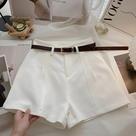 Shorts De Cintura Alta Em a Para Mulheres, Vintage, Sólidos, Para O Verão, Casual, Moda De