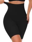 Shorts de cintura alta Shapewear Yeblues Tummy Control pretos 3GG