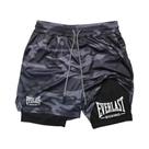 Shorts De Compressão Masculinos EVERLAST Estampados De Camada Dupla Secagem Rápida Para Basquete E