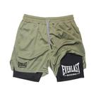 Shorts De Compressão Masculinos EVERLAST Estampados De Camada Dupla Secagem Rápida Para Basquete E