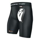 Shorts de compressão Shock Doctor com Bio-Flex Cup Black
