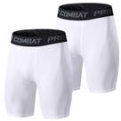 Shorts de compressão Towintec para homens Sports Running White XL