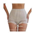 Shorts de Controle de Barriga com Renda - Cintura Alta para Emagrecimento