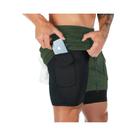 Shorts de Corrida 2 em 1 Masculino - Elástico, Secagem Rápida, com Bolsos