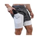 Shorts De Corrida Masculinos Camuflados De Secagem Rápida 2 Em 1 Para Academia E Treinamento Shorts De Corrida Masculinos Camuflados De Secagem Rápida 2 Em 1 Para Academia E Treinamento