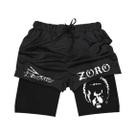Shorts De Corrida Masculinos De Dupla Camada, Secagem Rápida, Confortáveis, Design De Anime, Shorts