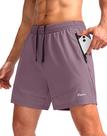 Shorts de corrida Pudolla para homens Workout Athletic Purple