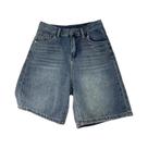 Shorts De Denim Femininos De Cintura Alta E Pernas Largas, Moda Casual De Primavera E Verão,