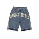 Shorts De Denim Oversized Y2K Harajuku Para Homens E Mulheres, Estilo Americano Retro Com Bordado De