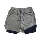Shorts de Fitness Masculino - Secagem Rápida, Respirável, Cintura Elástica e Forro Duplo Shorts de Fitness Masculino - Secagem Rápida, Respirável, Cintura Elástica e Forro Duplo
