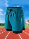 Shorts De Fitness Masculinos 2 Em 1 De Secagem Rápida Para Corrida E Treino De Verão