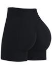 Shorts de ginástica Sunzel sem costura frontal de cintura alta para mulheres pretos