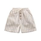 Shorts de Linho e Algodão para Bebê (0-24 meses) - Listrado e Casual