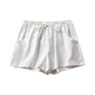 Shorts De Linho Preto De Cintura Alta Para Mulheres, Casuais, Para Academia E Atividades Esportivas