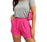 Shorts De Malha Com Bolso